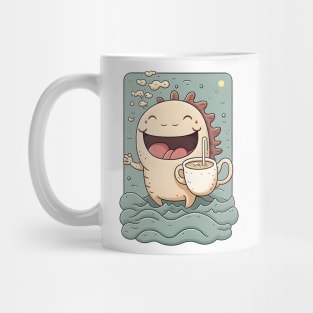 Axolotl & Coffee Kawaii Anime Axolotls & Coffee Lover Mug